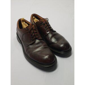 Johnson & Murphy Men’s Brown Leather Plain-Toe Derby Style Shoes Size 10.5M